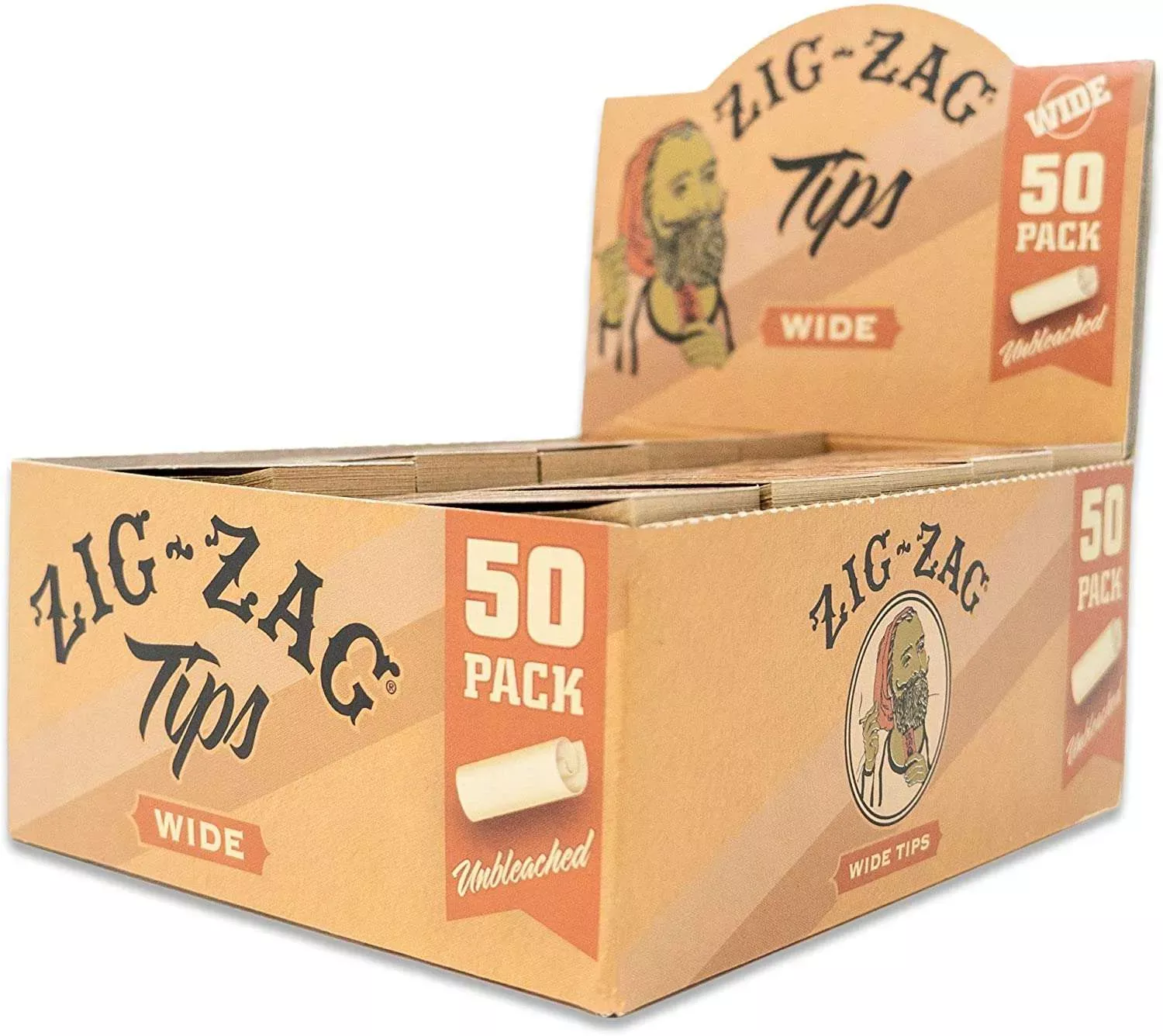 Zig Zag - Wide Rolling Tips, 50ct