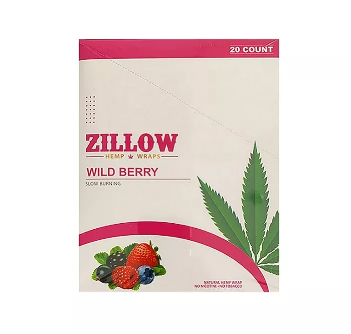 Zillow Hemp Wraps – 20-Count Display Box (4-Pack)