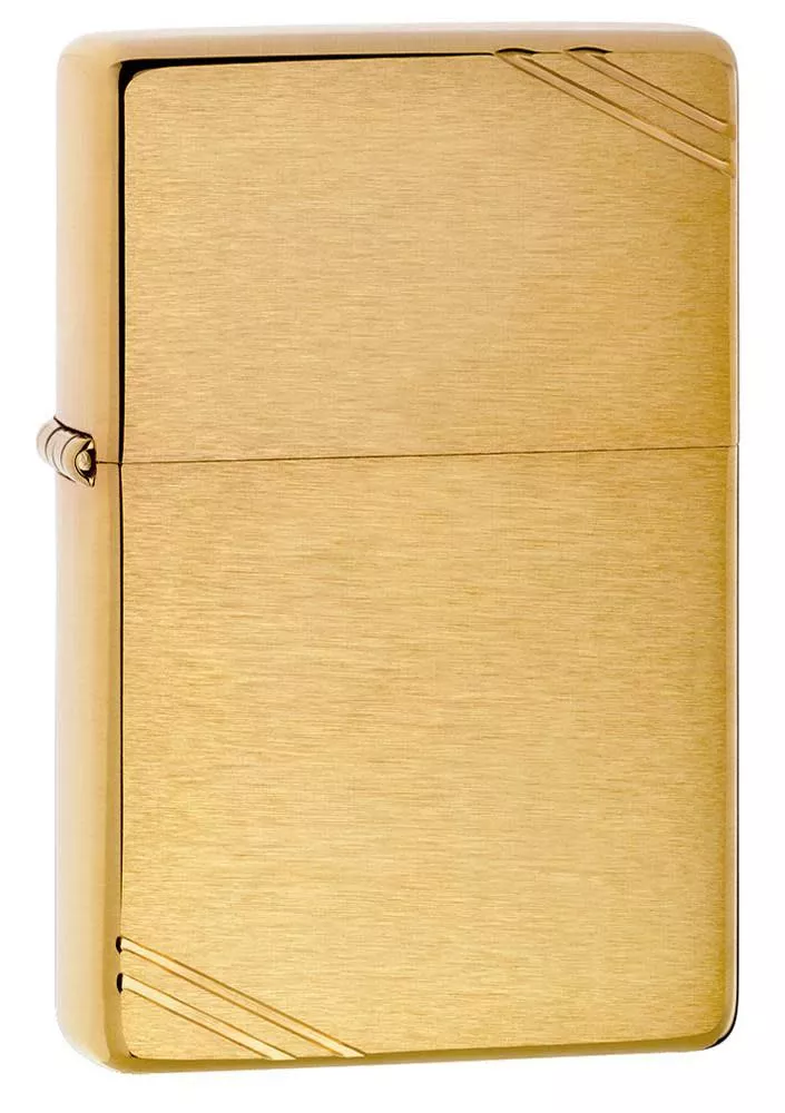 Zippo - Brushed Brass Vintage with Slashes