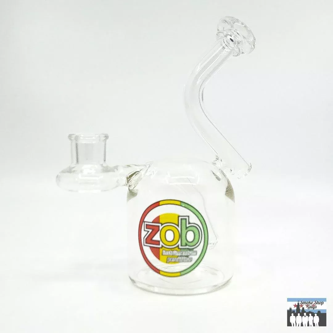Zob 7.5-Inch Glass Can Bubbler – 75mm Fixed Downstem with Quartz Banger