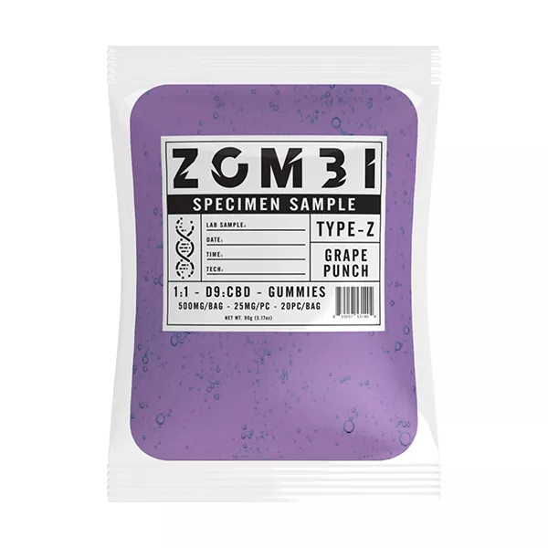 Zombi 1:1 D9:CBD Gummies | 500mg