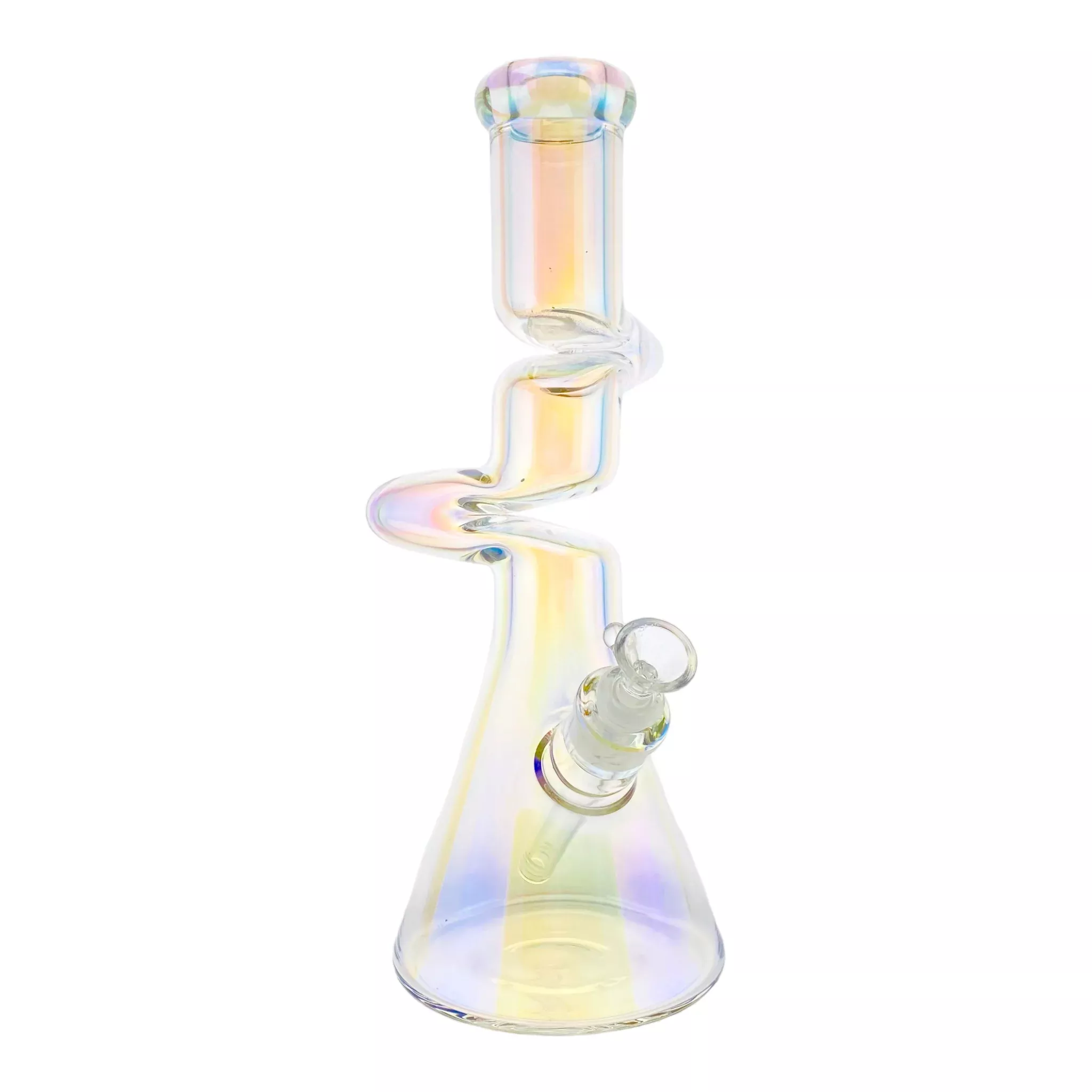 Zong Neck Beaker With Rainbow Reflective Coating 14 Inch