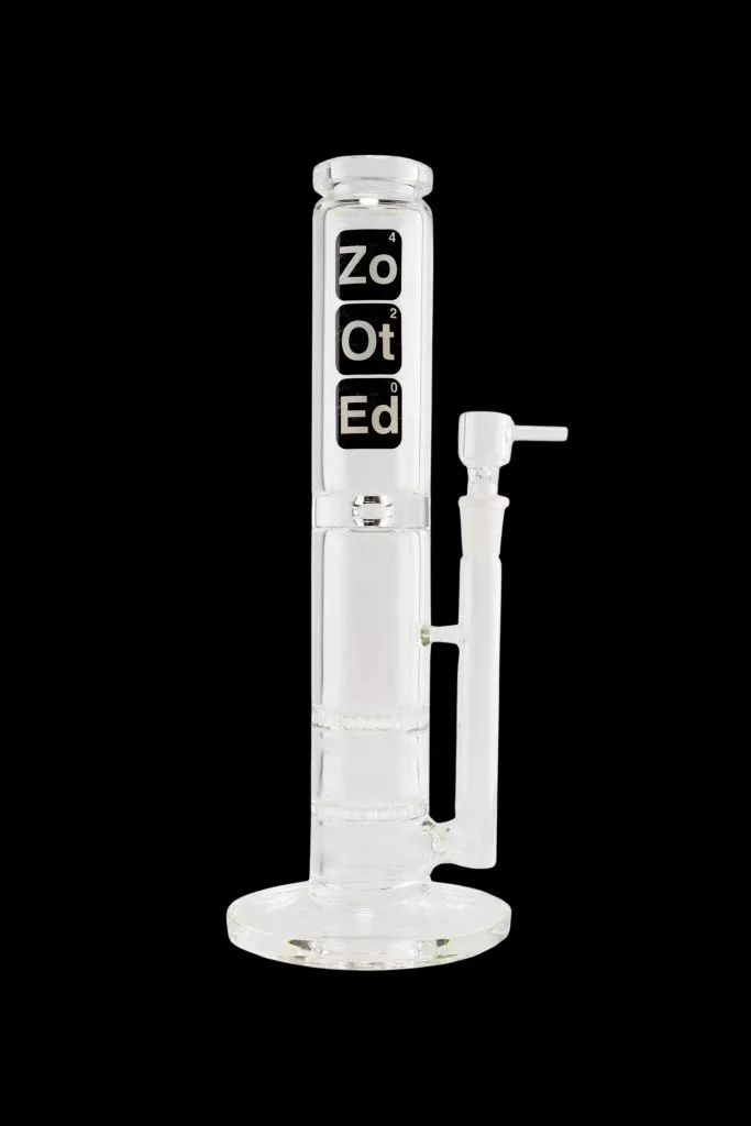 Zooted Glass Straight Tube Bong
